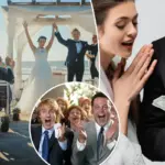 Grappige wedding crashers geven pasgetrouwd stel een hilarisch cadeau