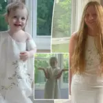 Moeder legt groei van dochter vast: jaarlijkse trouwjurk-foto’s als unieke familietraditie