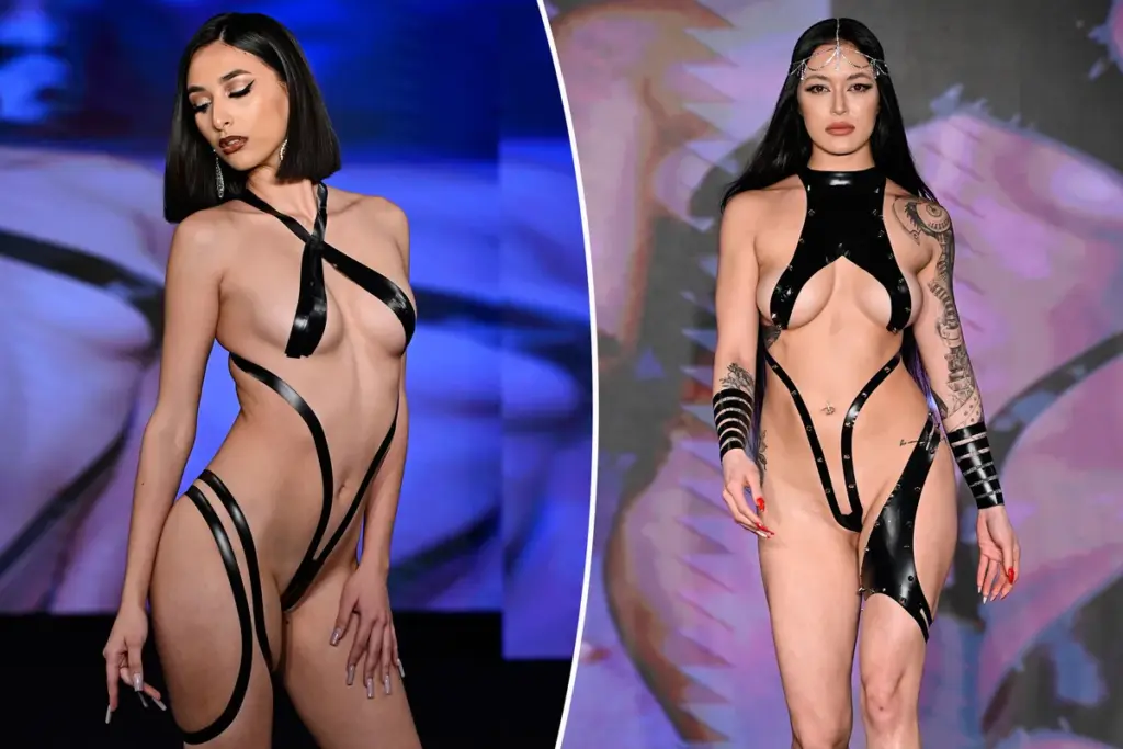 Borstige modellen stelen de show op New York Fashion Week – tape trend verovert de catwalk