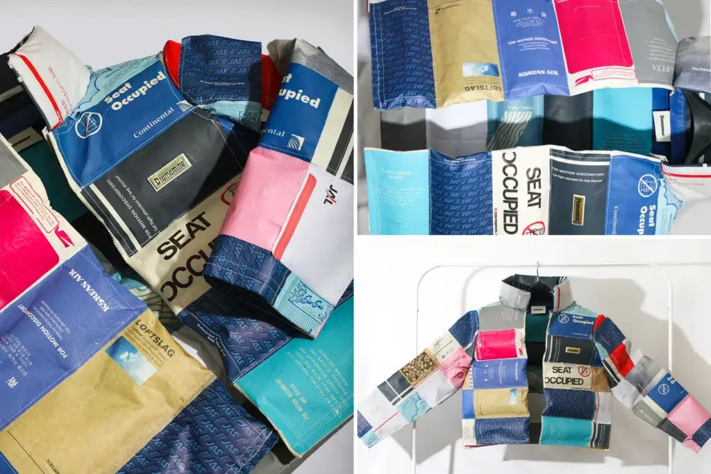 Deze jas is gemaakt van kotszakjes — en hij is onverwacht stijlvol én betaalbaar