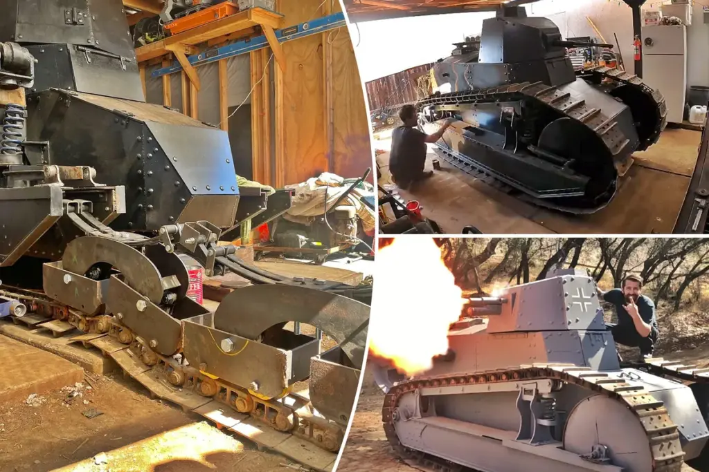 Een jaar lang sleutelen en €47.000 investeren: het verhaal achter een rijdende WOI-tank in Californië