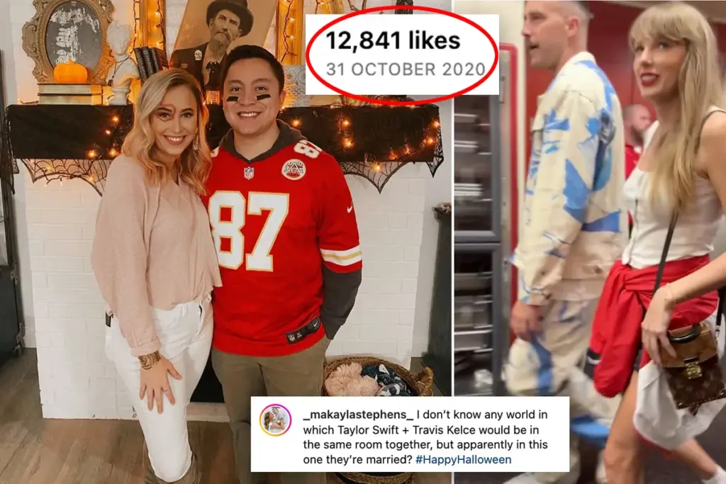 Dit stel vierde Halloween als Taylor Swift en Travis Kelce… al in 2020