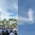 Wolk in de vorm van Jezus verbaast kerkgangers bij Filipijnse basiliek