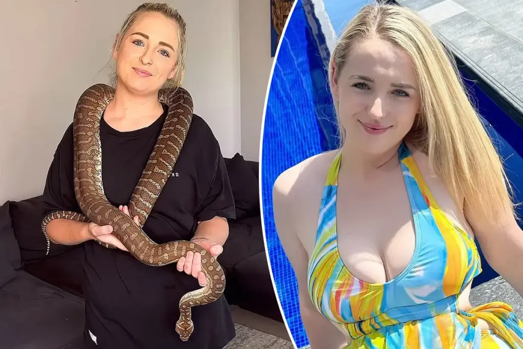 Australische pornoactrice onthult: haar python beet sekspartner op gevoeligste plek