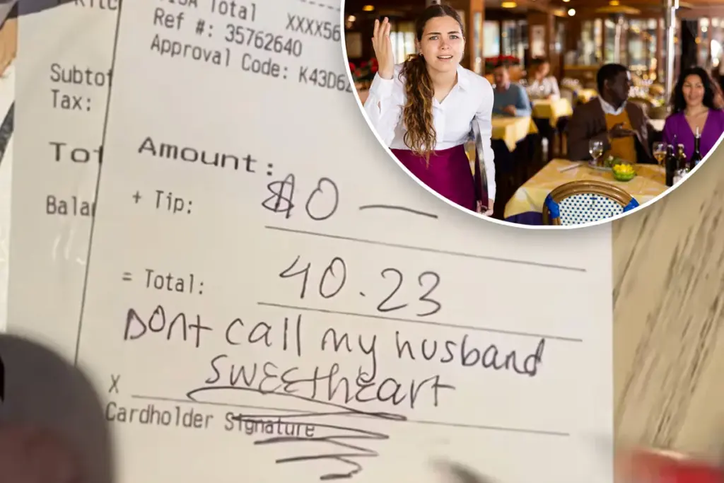 Waarom een onzeker echtgenote haar serveerster maar 2 cent fooi gaf