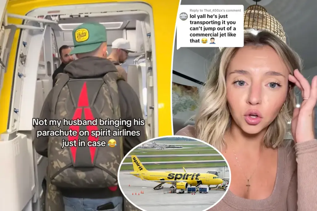 Passagier Spirit Airlines neemt eigen parachute mee aan boord