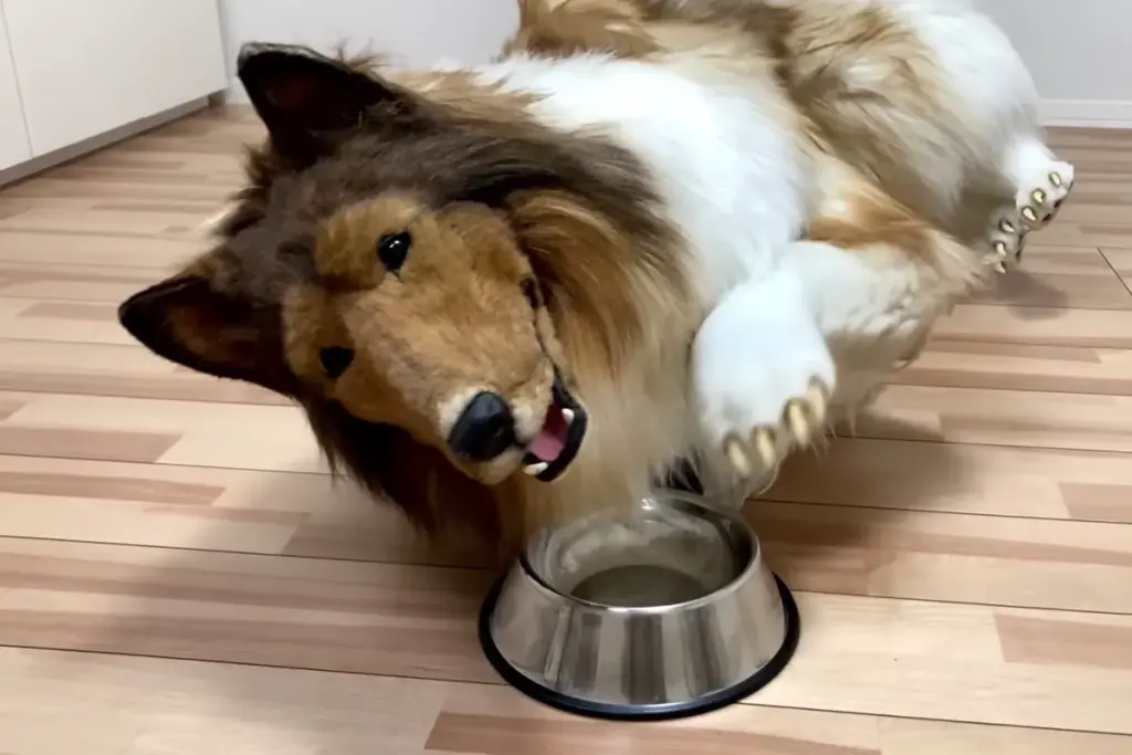 Japanner die €14.000 uitgeeft om collie te worden eet ‘hondenvoer’