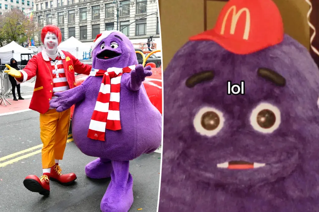 Grimace-fans dagen McDonald’s uit met vreemde vraag over mascotte: ‘Nu breekt het zweet me uit’