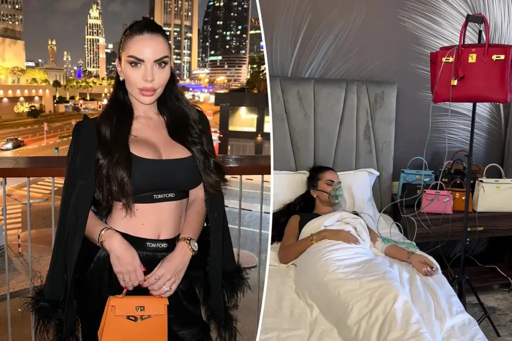 Influencer veroorzaakt ophef met bizarre ‘handtas-infuus’ video